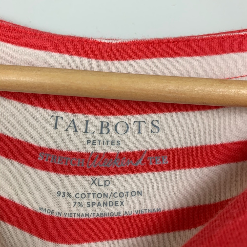 🚫SOLD🚫Talbots Petite Stripe Stretch Tee A12-918 - Picture 4 of 8